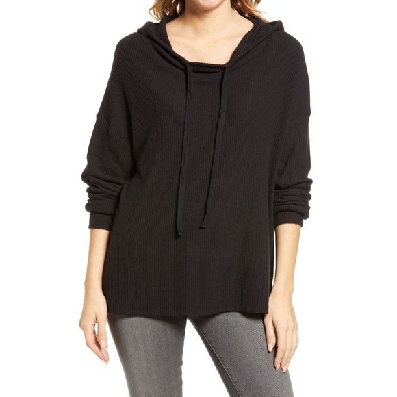 TREASURE & BOND Hooded Pullover In Black - NWT - Size XS - Picture 1 of 2